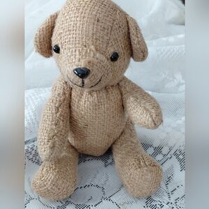 Distinctions 7" Tan Burlap Dog